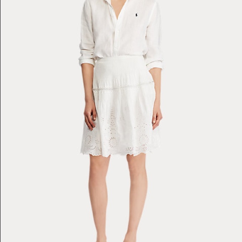 Polo Ralph Lauren Lace-Embroidered Skirt